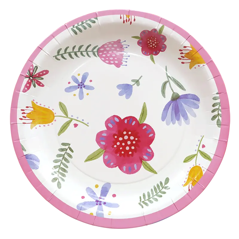 Florale Pappteller